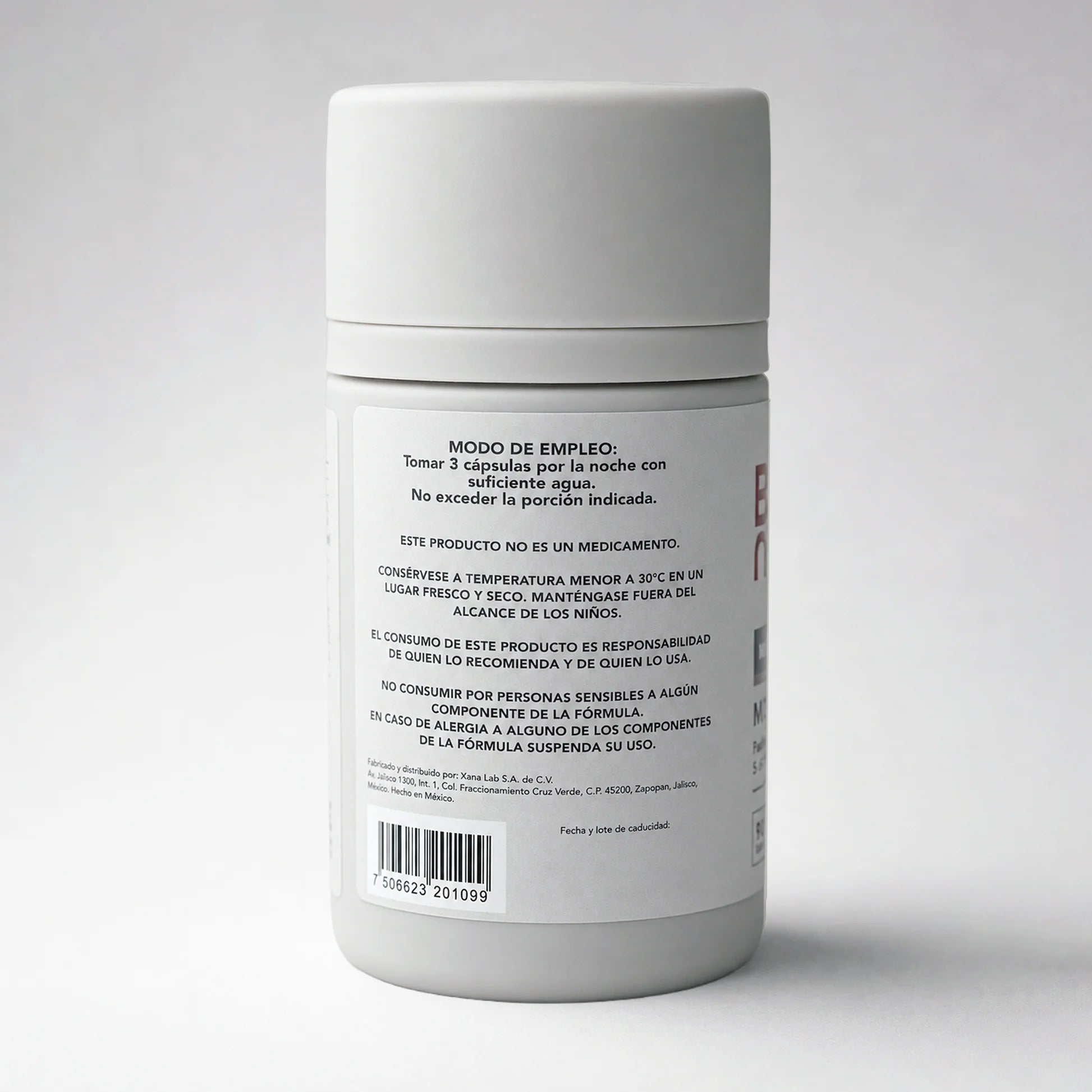 Moonlight Ritual BENE — vista lateral del suplemento para descanso profundo