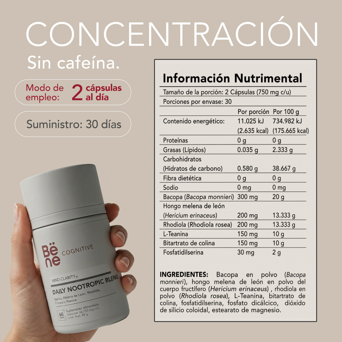 Tabla nutrimental
